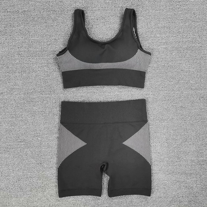 Seamless Yoga Set Women Dry Fit Two 2 Piece Tight Crop top Bra Legging Sportsuit Workout Outfit Fitness Wear Gym Set The Clothing Company Sydney