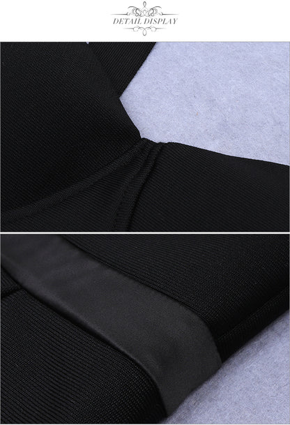 Elegant Black Bodycon Bandage Spaghetti Strap Midi Blue Club Formal Runway Party Dress The Clothing Company Sydney