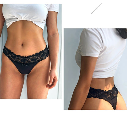 Women Lace Panties Low-waist Underwear Thong G String Breathable Lingerie Temptation Embroidery Intimates The Clothing Company Sydney