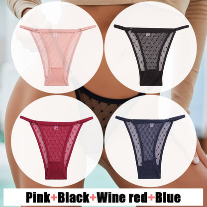 4 Pack Lace Panties Underwear Mesh Transparent Lingerie Soft Intimate Underpants Plus Size Underwear The Clothing Company Sydney
