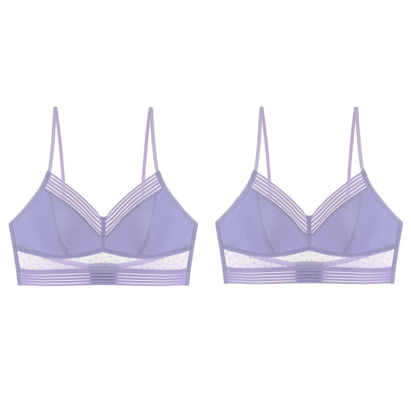 Backless Open Back Bra 1/2PCS Underwear Corset Gather Push Up Lingerie Bralette Tops Purple Invisible Bra The Clothing Company Sydney