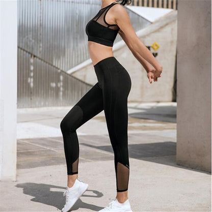 2 Piece Yoga Set Women Fitness Gym Clothing Sportswear Mesh Workout Sport Tracksuit Yoga Running Gym Suits Push Up Set The Clothing Company Sydney