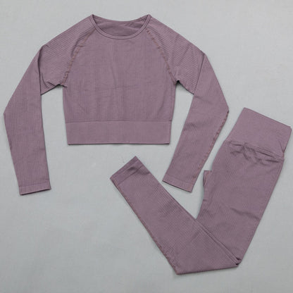 2 Piece High Waist Sports Legging Gym Women's sportswear Seamless Fitness Yoga Suit High Stretchy Workout Padded Sports Bra Leggings Set The Clothing Company Sydney