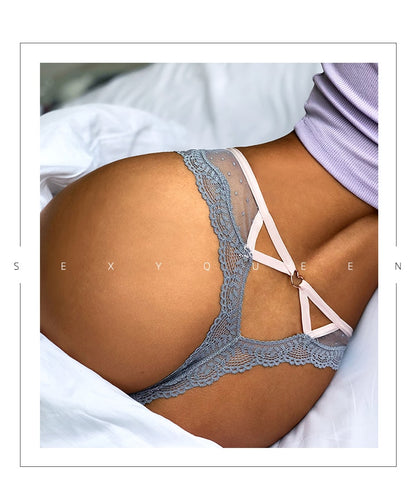 Lace Low Waist Panties  Hollow Back Transparent Underwear Lingerie G String Thong Briefs The Clothing Company Sydney