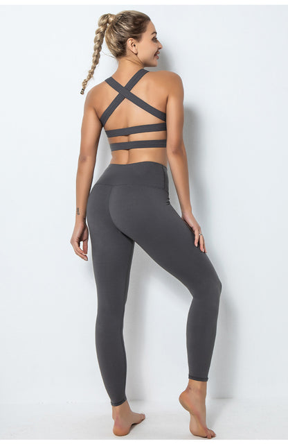 Sports Bra Shockproof Glamour Classic Comfortable Style Tank Wide Shoulder Strap Yoga Top Push Up Fitness Bras The Clothing Company Sydney