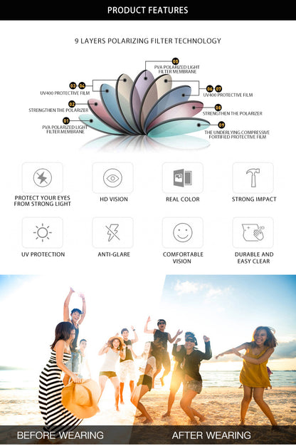 Sports Polarized Sunglasses For Men and Women Fashion Plastic Outdoor Sun Glasses Black Shades Goggle UV400 The Clothing Company Sydney