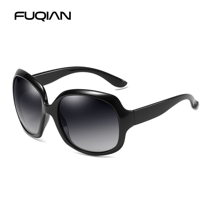 Design Elegant Polarized Oversized Round Sunglasses Women Simple Fashion Big Plastic Ladies Sun Glasses UV400 The Clothing Company Sydney