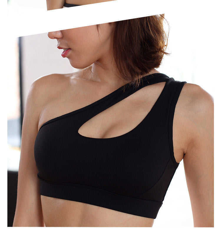 High Impact oblique shoulder strap Sports Bra Women running fitness Bra Top The Clothing Company Sydney