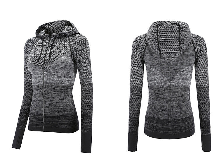 Front Zipper hooded Yoga Shirts Long Sleeve Yoga Top Sportswear Quick Dry  Tracksuit Running Jacket The Clothing Company Sydney