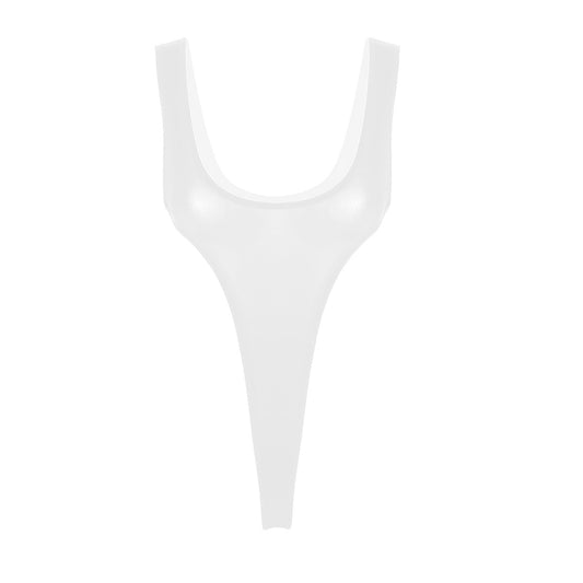 One Piece Swimsuit Swimwear High Cut Thong Leotard Swimming Suit See Through Lingerie Deep Scoop Neck Bodysuit The Clothing Company Sydney