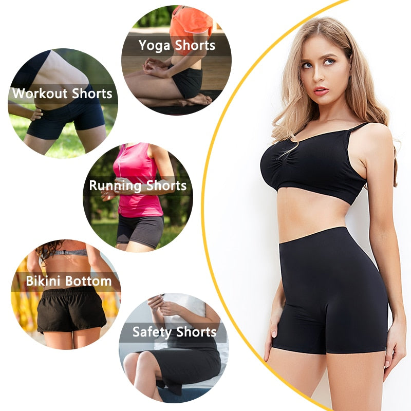 Anti Chafing Slip Shorts Women High Waist Safety Panty Invisible