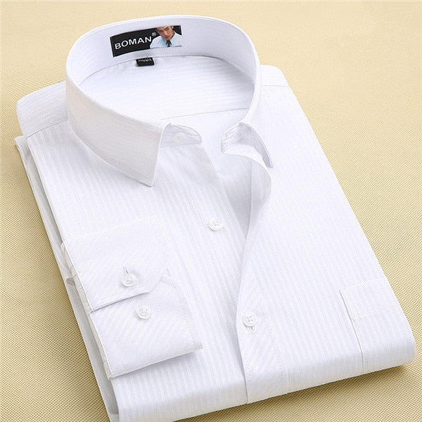 Long Sleeve Slim Men Dress Shirt Autumn New Fashion Designer Solid Male Clothing Fit Business Shirts The Clothing Company Sydney