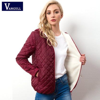 Women's Hooded Jacket Casual Basic Warm Velvet Lamb Parka Coat  Autumn Winter New Solid Light Soft Outerwear The Clothing Company Sydney