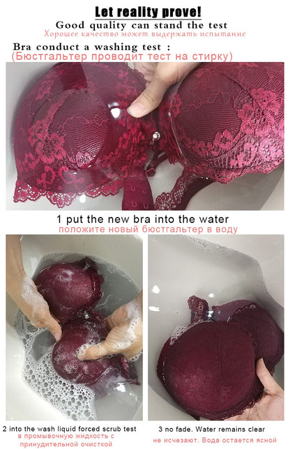 2 Piece underwear Set Lace Push-up Bra And Panty Sets Bow Comfortable Brassiere Bra Adjustable Deep V Lingerie The Clothing Company Sydney