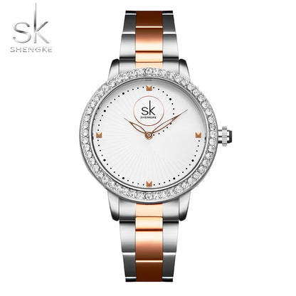 Rose Gold Japanese Quartz Watch Crystal Luxury Black Women's Watch With 6 Months Warranty The Clothing Company Sydney