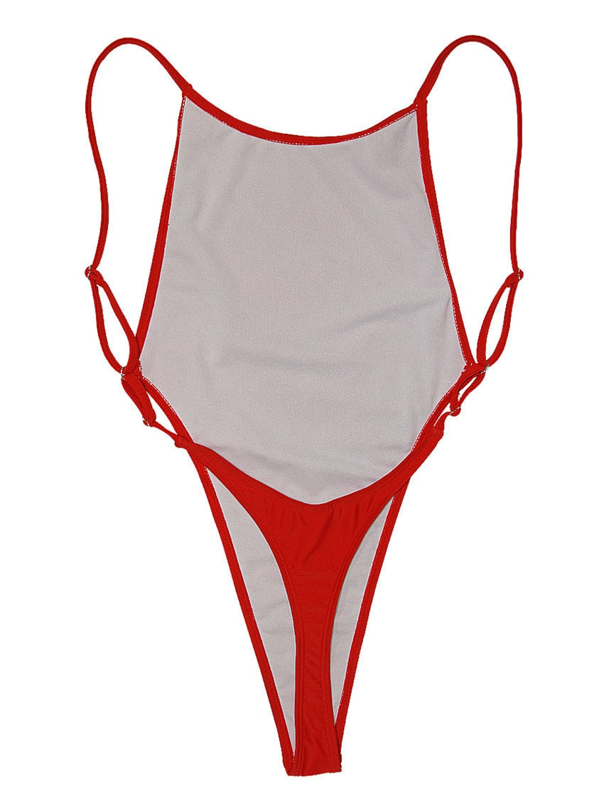 High Leg cut One Piece Swimsuit Thong Swimwear Women Trikini Backless Monokini Brazilian Bathing Suit Swim wear The Clothing Company Sydney
