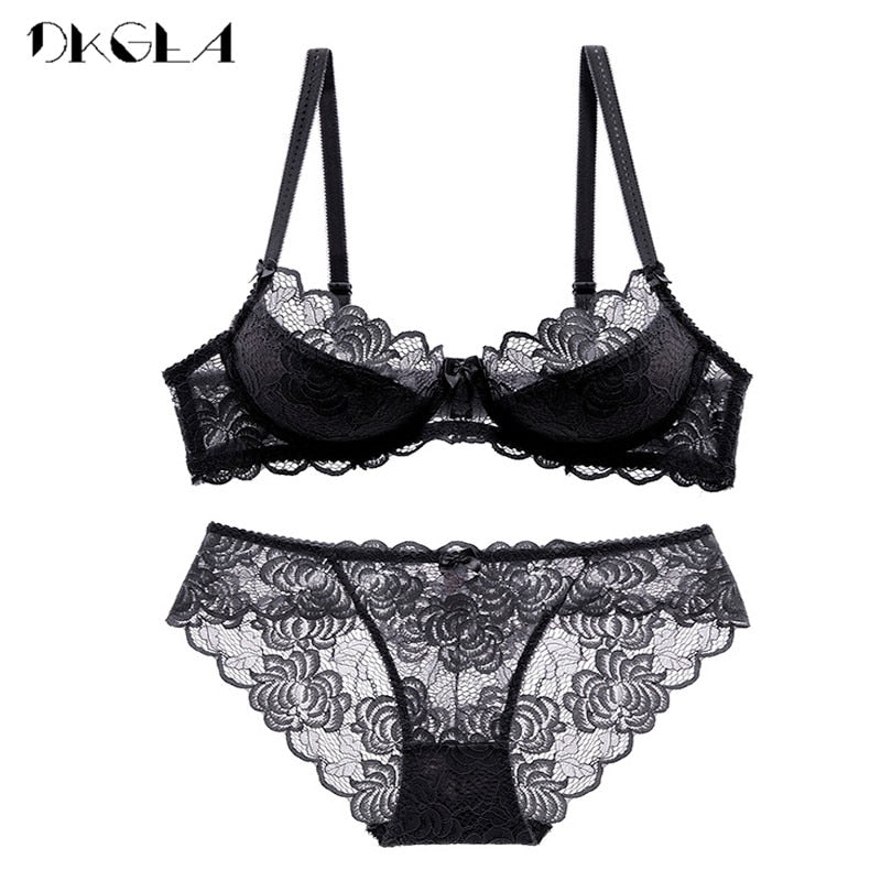 Hollow Bra Ultrathin Underwear Set Plus Size C D Cup Transparent Bra Sets Lace Embroidery Lingerie Gray Brassiere The Clothing Company Sydney