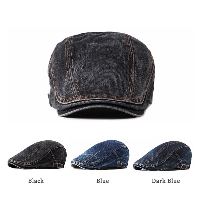 Casual Spring Summer Berets Hat Men Women Denim Newsboy Caps Visors Cotton Cap Duckbill Ivy Flat Cap The Clothing Company Sydney