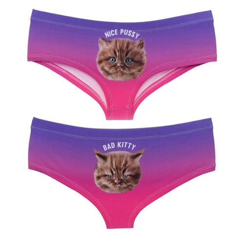 3D Print Cat Underwear Women's panties Seamless Briefs lingerie The Clothing Company Sydney