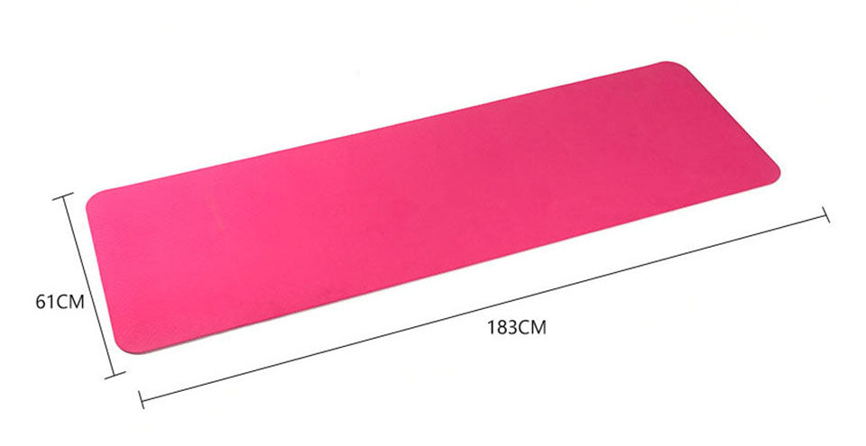 183*61cm 6mm Thick Double Color Non-slip TPE Yoga Mat Quality Exercise Sport Mat for Fitness Gym Home Pad with Carry Bag The Clothing Company Sydney