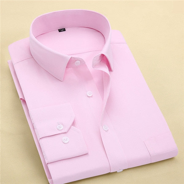 Long Sleeve Slim Men Dress Shirt Autumn New Fashion Designer Solid Male Clothing Fit Business Shirts The Clothing Company Sydney