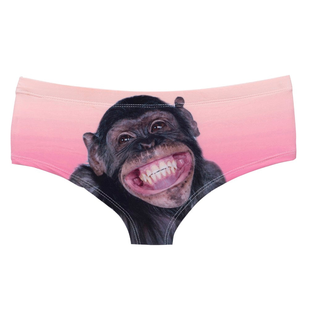 3d print Pink monkey smile  cute panties  briefs underwear intimates The Clothing Company Sydney