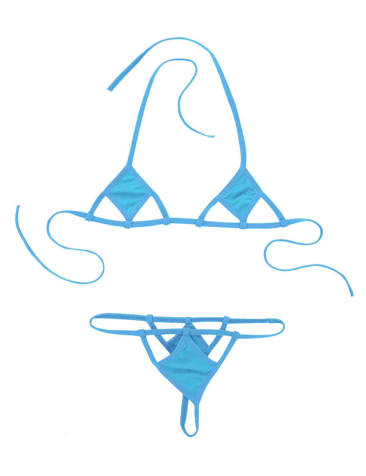 Women's Swimsuit Micro Bikini Lingerie Set Bra Top With Mini G-string Thong