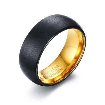 Black TUNGSTEN CARBIDE Rings for Men 8mm Wedding Band Interface Matt Surface Classic Alliance Jewellery Anniversary Gift The Clothing Company Sydney