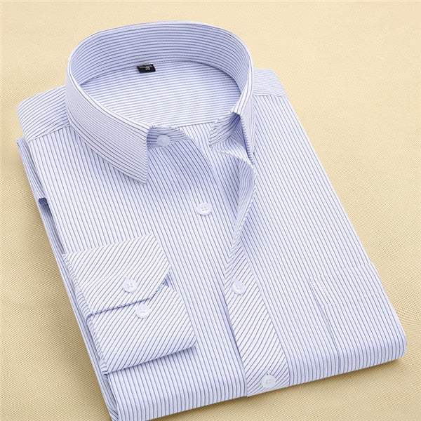 Long Sleeve Slim Men Dress Shirt Autumn New Fashion Designer Solid Male Clothing Fit Business Shirts The Clothing Company Sydney