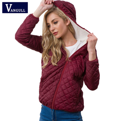 Women's Hooded Jacket Casual Basic Warm Velvet Lamb Parka Coat  Autumn Winter New Solid Light Soft Outerwear The Clothing Company Sydney