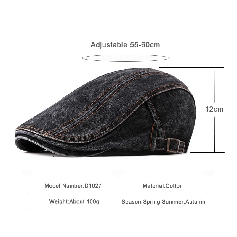 Casual Spring Summer Berets Hat Men Women Denim Newsboy Caps Visors Cotton Cap Duckbill Ivy Flat Cap The Clothing Company Sydney