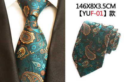 Luxury 8cm Men's Classic Tie Silk Jacquard Cravatta Floral Plaids Necktie Striped Ties Man Business Wedding Accessories The Clothing Company Sydney