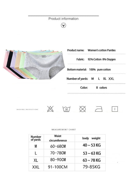 8 Pack Briefs for Women fashion panties Solid seamless underpants  panties cotton underwear knickers Briefs The Clothing Company Sydney