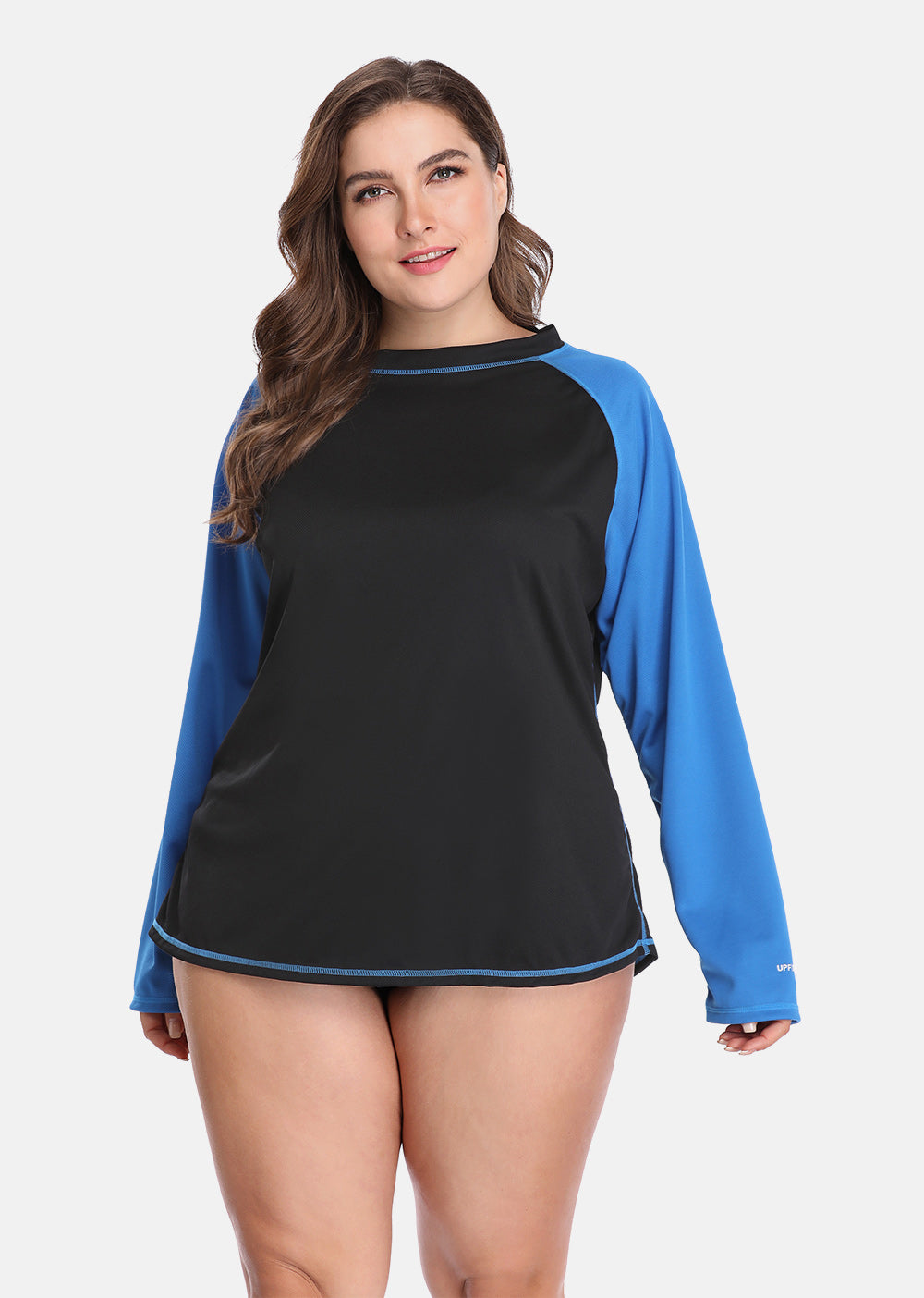 Women's Plus Size Long Rashguard Top UPF 50+ Diving Surf Swimwear Shirts Rash Guard Swimsuit Colorblock Beach Wear The Clothing Company Sydney