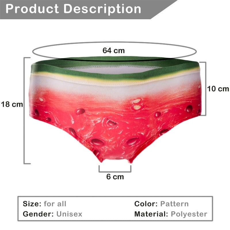 Women Underwear Watermelon, Briefs Watermelon Print