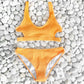 Feather Yarn Solid Bikini Set Plain Hollow out Padded Two Piece Swimwear Thong Swimsuits The Clothing Company Sydney