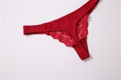 Cotton Mix Lace Thong Female Lingerie G-String Underwear Intimates Lingerie Underpants Briefs Panties The Clothing Company Sydney