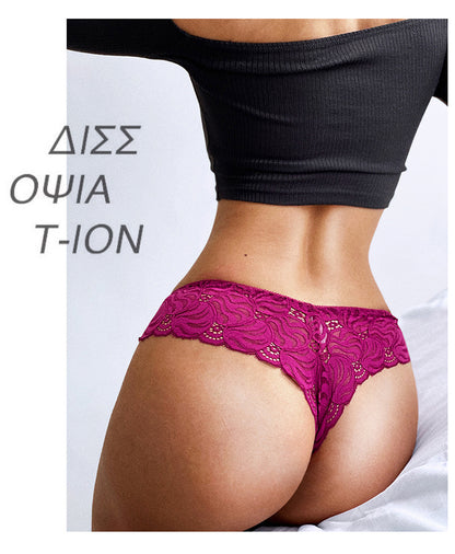 Lace Low-waist Briefs Breathable Embroidery Underwear Transparent Panties G String Underpant Lingerie The Clothing Company Sydney