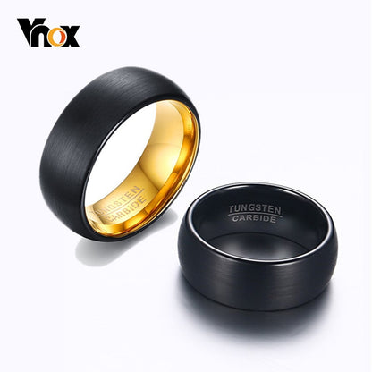 Black TUNGSTEN CARBIDE Rings for Men 8mm Wedding Band Interface Matt Surface Classic Alliance Jewellery Anniversary Gift The Clothing Company Sydney