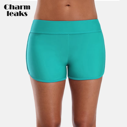 Mid Waist Swimming Shorts Women Solid Color Bikini Bottom Ban Swimwear Briefs Split Swimming Trunks The Clothing Company Sydney