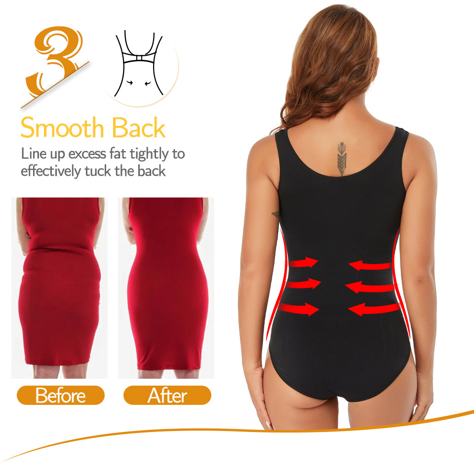 Sexy Low Back Shapewear Bodysuit Women Waist Trainer Body Shaper