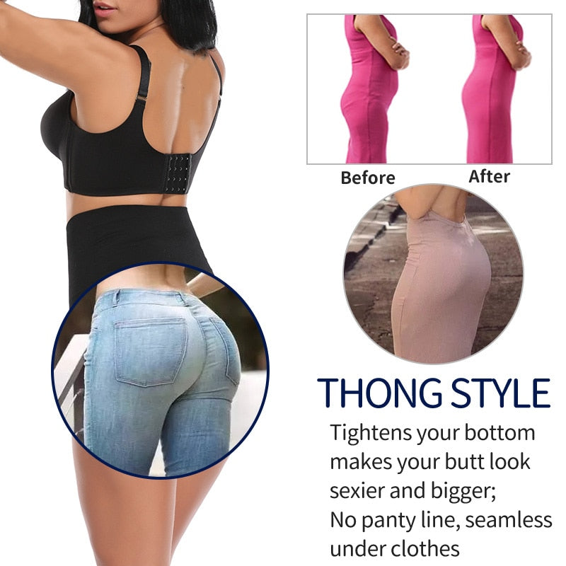 Thong Shapewear Waist Cincher Girdle Tummy Control Panties Body Shaper  Underwear for Women Butt Lifter Seamless Panty : : Clothing, Shoes  