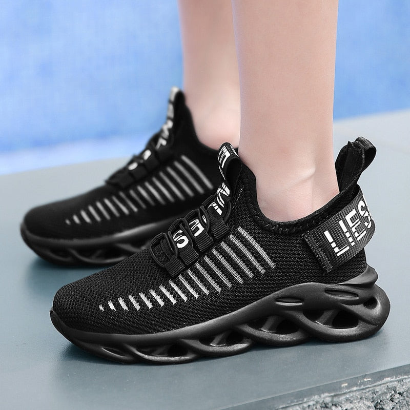 Children's Fashion Sports Shoes Boys Girls Running Outdoor Sneakers Breathable Soft Bottom Kids Lace-up Jogging Shoes The Clothing Company Sydney