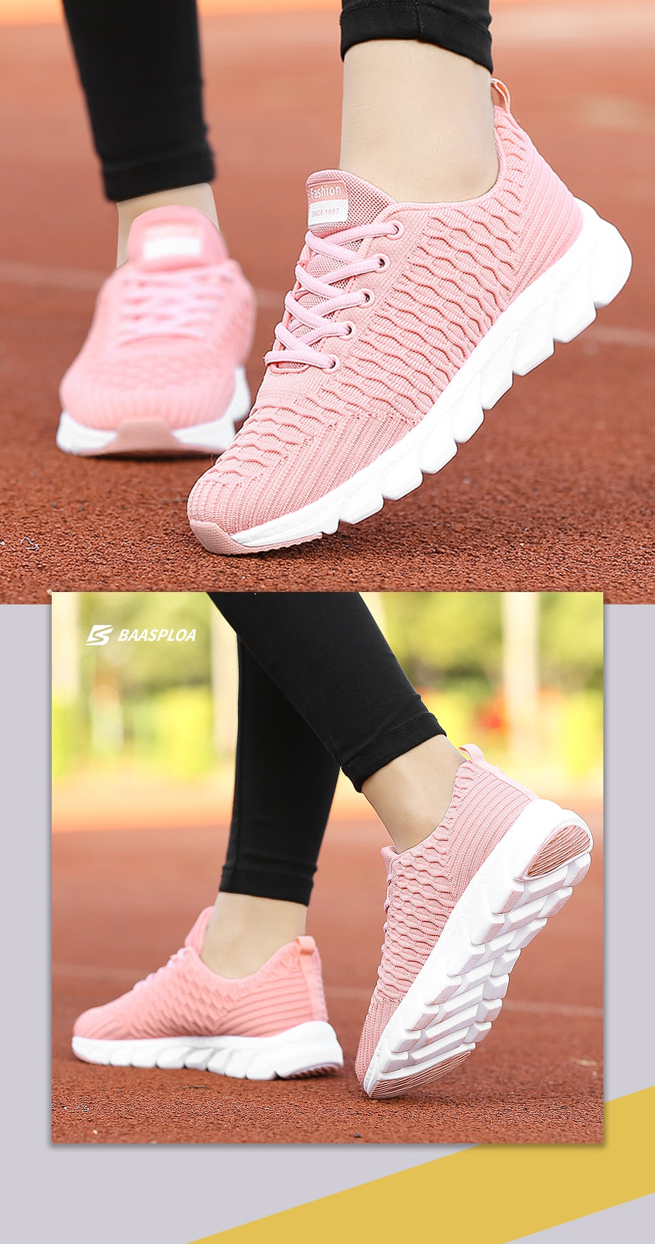 Women's Sneaker Fitness Shoes Lace up Non-Slip Soft Tennis Shoes Lace-up Lightweight Jogging Walking Breathable Sneakers The Clothing Company Sydney