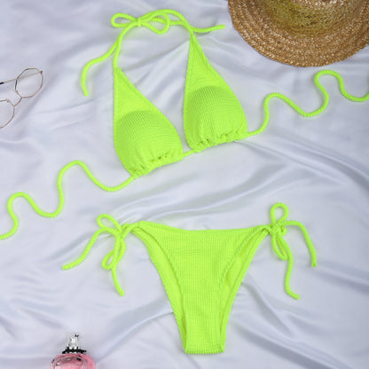 Two Piece Swimsuit Swimwear Solid Bandage Thong Brazilian Bather Micro Bikini Set Beachwear The Clothing Company Sydney