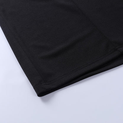 Elegant Chain Strapless Sleeveless Solid Basic Split Knee-Length Bodycon Summer Young Style Dress The Clothing Company Sydney