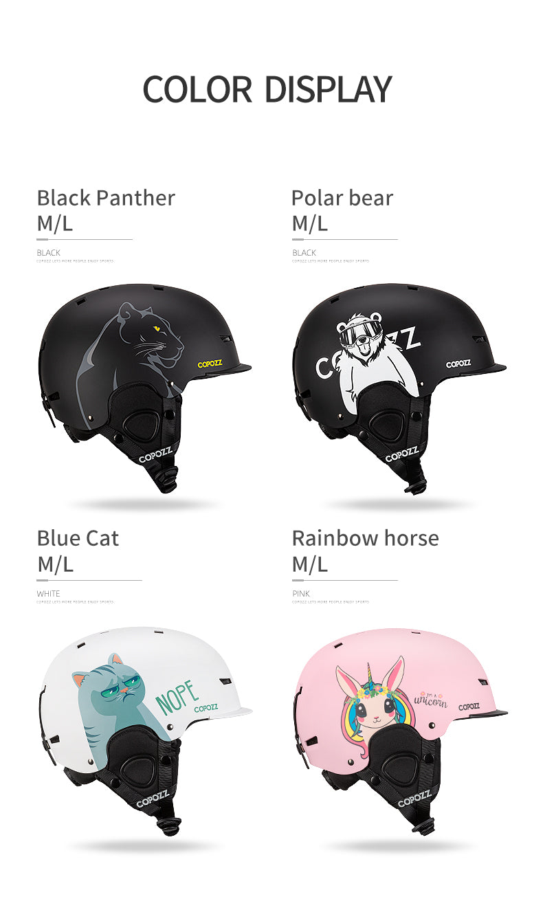 Ski helmet Cartoons Half-covered Anti-impact Safety Helmet Cycling Ski Snowboard Sports Helmet For Adult and Kids The Clothing Company Sydney