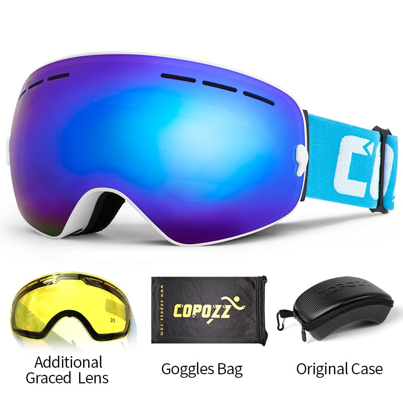 Brand Professional Ski Goggles Double Layers Lens Anti-fog UV400 Big Ski Glasses Skiing Snowboard Men Women Snow Goggles The Clothing Company Sydney