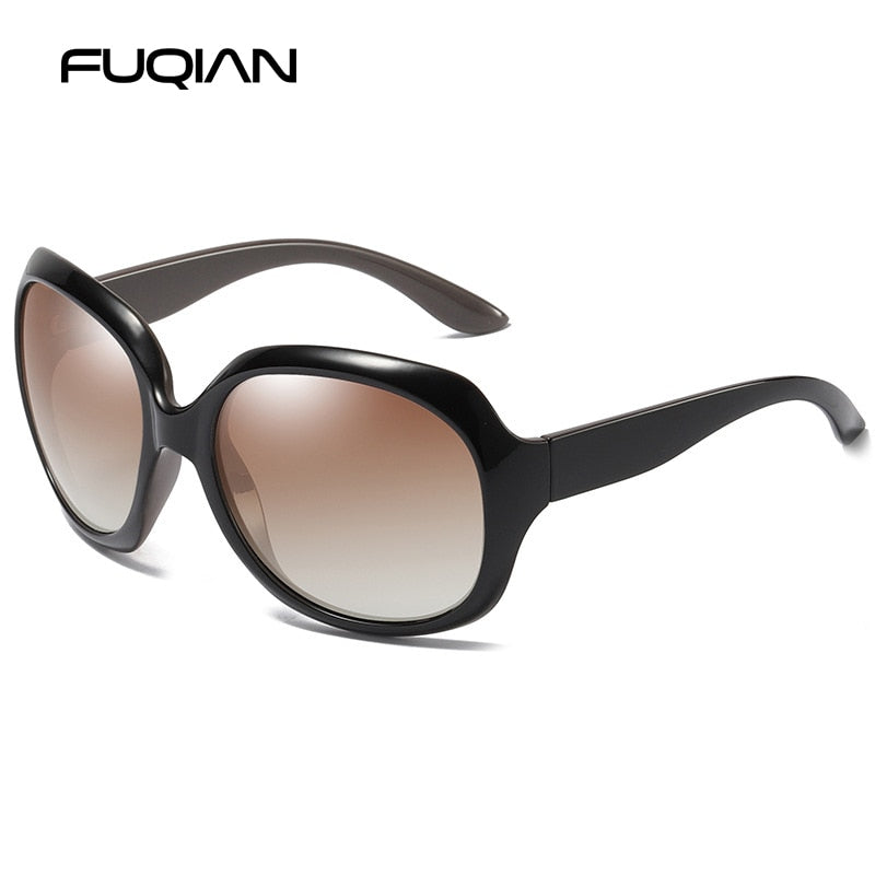 Design Elegant Polarized Oversized Round Sunglasses Women Simple Fashion Big Plastic Ladies Sun Glasses UV400 The Clothing Company Sydney