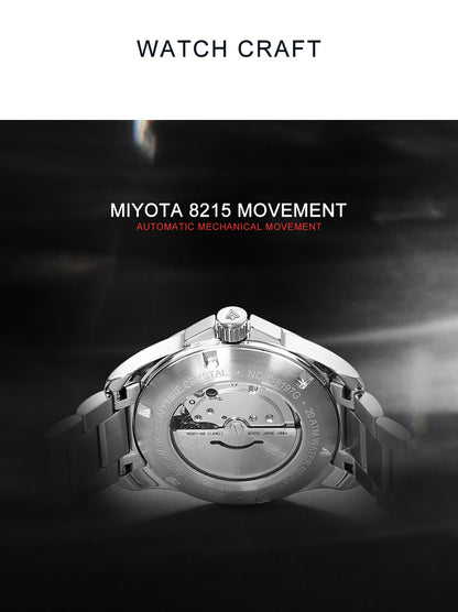 Cadisen New 39mm Men's Automatic Mechanical Watch Classic Retro 200m Waterproof Business Sports MIYOTA 8215 Watches The Clothing Company Sydney